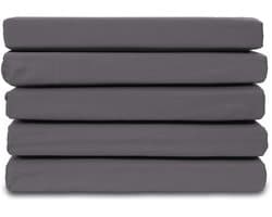 Ten Cate Hoeslaken - Hoeslaken 180 x 200 - Katoensatijn - Hoeslakens - Geschikt voor boxspring en matras - Hoekhoogte 35cm - Elastiek Rondom - Strijkvrij - Antraciet
