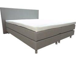 Slaaploods.nl Anda - Boxspring inclusief matras - 120x200 cm - stof - Grijs