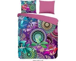 HIP dekbedovertrek mandalas en bladeren - 2 persoons 200x200/220 cm - Multi - 100% Katoen satijn