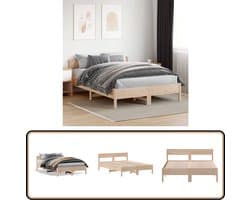 vidaXL Bedframe zonder matras massief grenenhout 120x200 cm
