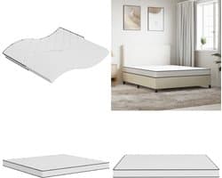 vidaXL Schuimmatras middelzacht 180x200 cm - Schuimmatras - Schuimmatrassen - Tweepersoonsmatras - Foam Matras