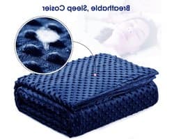 Verzwaringsdeken - Zware Deken - Ontspanning - Afneembare Minky Hoes - 152 x 203 cm - Navy