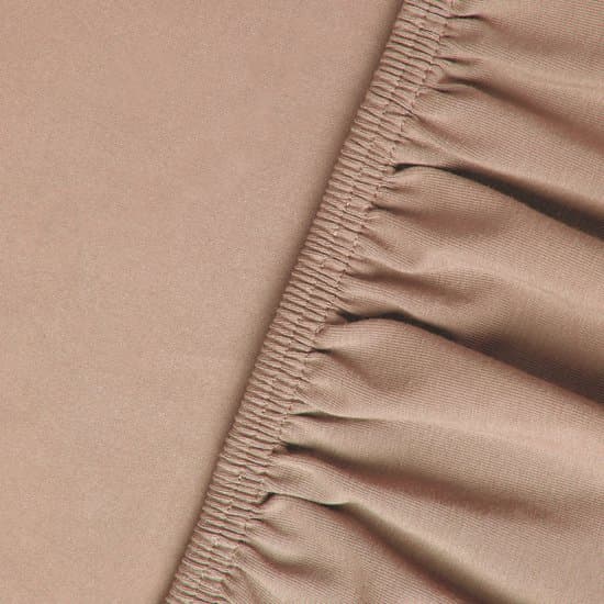 Kayori Shizu Hoeslaken Jersey Stretch - 140-160x200-220cm - Matrasdikte 35cm - Rondom Elastiek - Biologisch Katoen - Strijkvrij - Nude