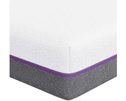 Tweepersoonsmatras | Matras Wit en Grijs 180 x 200 cm Traagschuim