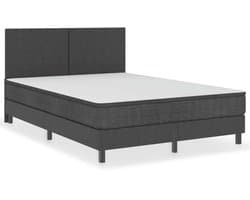 Tweepersoonsbed | Dubbelbed | Volwassenenbed | Boxspringframe stof grijs 180x200 cm