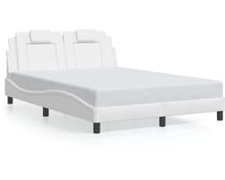 Tweepersoonsbed | Dubbelbed | Volwassenenbed | Bedframe "Viana" zonder matras kunstleer wit 120x200 cm