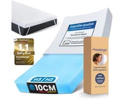 Luxe Matrastopper 180x200 cm met Gel Topper en Traagschuim - Wasbare Over trek