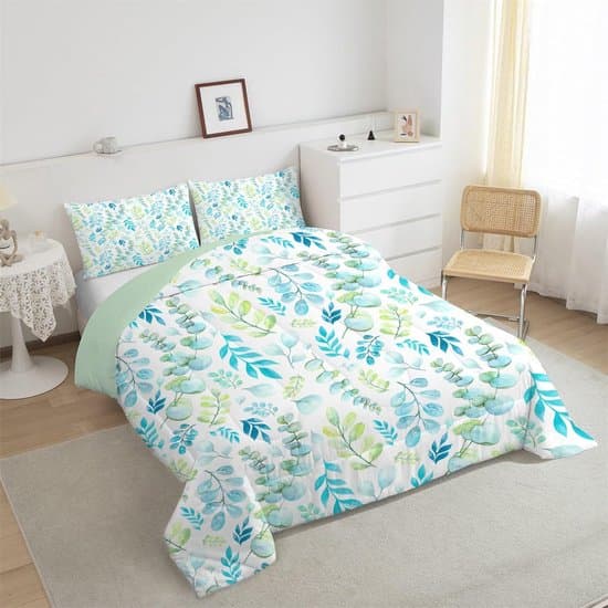 Dekbed Bloemenprint - 4 Seizoenen Dekbed - Slaapcomfort Thuis - Omkeerbaar Ontwerp - 220 x 240 cm - Groen