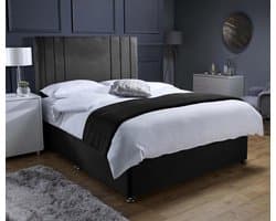 Divan Bed Set - Boxspring Set - Slaapkamer Inrichten - Traagschuim Verenmatras - 190 x 135 cm - Zwart