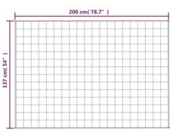 vidaXL - Verzwaringsdeken - 137x200 - cm - 10 - kg - stof - lichtcrèmekleurig