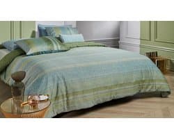 Kardol Tabby Dekbedovertrek - Tweepersoons - 200x200/220 cm - Groen