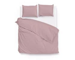 Zohome Dekbedovertrek Satinado - Effen Bedlinnen - 240x220 - Roze - Dekbedhoes van 100% Katoen-Satijn