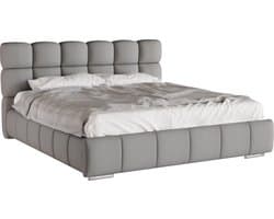 GEPOLSTERD BED Bliss 180 x 200 cm met opbergruimte, lattenbodem en Pocketveringmatras H3 (19 cm hoog)
