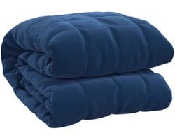 vidaXL - Verzwaringsdeken - 220x235 - cm - 15 - kg - stof - blauw