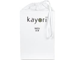 Kayori Shizu Molton topper Hoeslaken Stretch - 200-220x200-220 cm - Matrasbeschermer - Biologisch Katoen - Wit