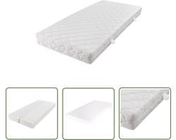 vidaXL Tweepersoons Bed - Matras - Matras met een wasbare hoes 200x120x17 cm H3 - Boxspring - Topper - Slaapkwaliteit