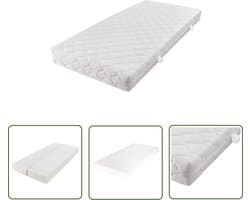 vidaXL Matras - Slaapcomfort - Matras met een wasbare hoes 200x160x17 cm H3 - Tweepersoonsbed - Antiallergisch Matras - Drukverlagende Matras