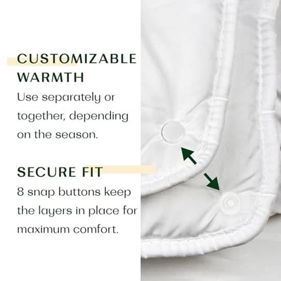 4-seizoenen dekbed 155 x 220 cm - All-in-one dekbedset voor het hele jaar - Hypoallergeen en wasbaar