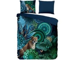 HIP dekbedovertrek mandalas & luipaard - Lits jumeaux 240x200/220 cm - Multi - 100% Katoen satijn