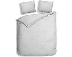 Heckettlane Franela - Flanel - Dekbedovertrek - Lits-jumeaux - 240x200/220 cm - Silver Grey