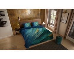 Pure dekbedovertrek veren - 2 persoons 200x200/220 cm - Multi - Microvezel