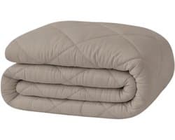 Y-NOT Dreambed Original Light Taupe/Grey 240x220 - Dekbed Zonder Overtrek - Wasbaar Dekbed - Hoesloos dekbed - Dekbed met vaste overtrek - 30 dagen proefslapen