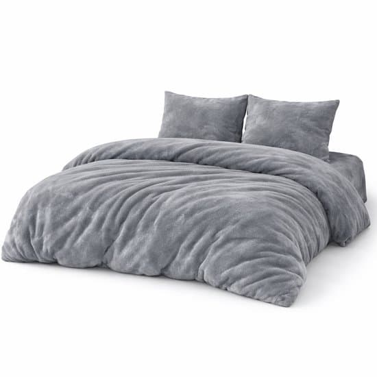 Zachtbeddengoed.nl - Dubbelzijdig Velvet Dekbedovertrek – 200x200 cm - 200x220 cm – Grijs - Zacht & Warm