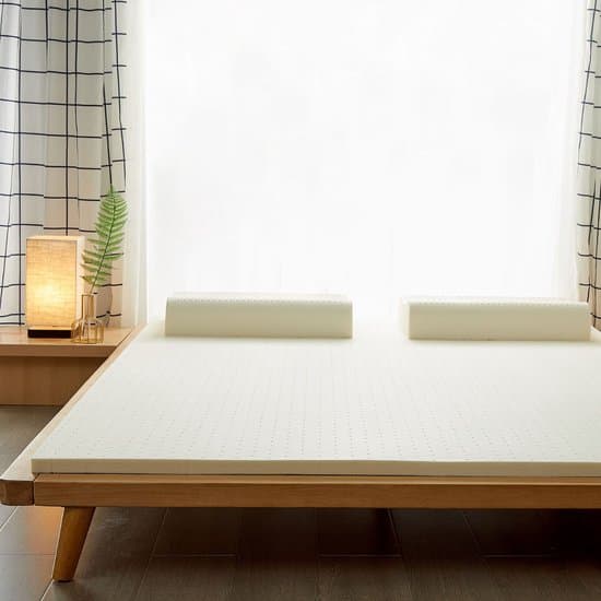Qualyliving™ Matras Topper 180x200cm - Topmatras 5 CM - latex topper tegen rugpijn - ademend - anti allergisch - 100% natuurlijk