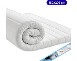 Maan matras® - Topper 180x200 - Topmatras - Topdekmatras- 8cm dik - HR Koudschuim - Afritsbaar en wasbaar - Medium Hardheid - Matrastopper