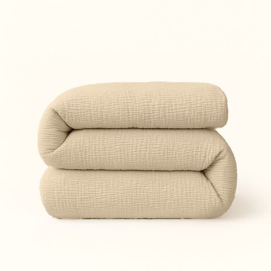 YNOT Dreambed Signature - Micro Mousseline Zand - 200x200 - Tweepersoonsdekbed - Dekbed Zonder Overtrek - Dreambed Signature - Wasbaar Hoesloos Dekbed - 30 dagen proefslapen - Dekbed met vaste overtrek