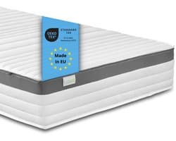 Bodyprotect matras 520 - matras 140x200 cm pocketvering - hoogte 21 cm - ergonomische pocketveringmatras, 7-zones matras en veringmatras - hardheid H4 - Made in EU - 140 x 200 x 21 cm - wit