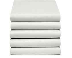 Satijnen Hoeslaken - Luxe Slaapcomfort - 180x200 cm - Litsjumeaux - Hoekhoogte 30 cm - Offwhite - Restant Actie!