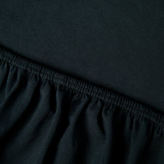 Kayori Tara Hoeslaken Jersey Stretch - 140-160x200-220cm - Matrasdikte 35cm - Rondom Elastiek - Biologisch Katoen - Strijkvrij - Zwart
