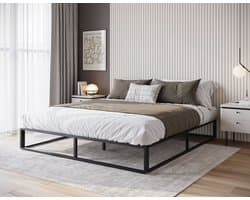 Meubella - Tweepersoonsbed Andrea - Zwart - 180x200 cm