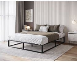 Meubella - Tweepersoonsbed Andrea - Zwart - 160x200 cm