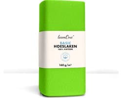 Loom One Hoeslaken – 100% Jersey Katoen – 180x200 cm – tot 25cm matrasdikte– 160 g/m² – Groen