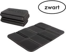 Camping zit matje - Picknick kussen - vouwkussen - Seat pad - Zwart