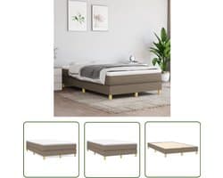 vidaXL Boxspring - Taupe - 120x200 cm - Inclusief Matras Boxspringbed - Boxsprings - Tweepersoonsbed - Slaapkamerinrichting - Slaapcomfort