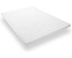 Topmatras 180x200 - Topper Koudschuim - Matrastopper voor elk type matras - Orthopedisch Topdekmatras - Hoogte 8 cm - Anti-allergisch - Afritsbaar en wasbaar - Medium hardheid