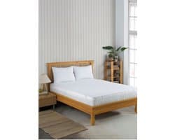 Matrasbeschermers - Waterdicht Matrasbeschermer - 200x220 cm - Wit - Katoen - Molton - Matrasbeschermer - Met 4 Elastische Banden - Katoenen Oppervlak - Ademend - Waterdichte Matras Beschermer - Antibacteriëel - Incontinentie