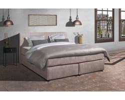 Anno 1588 - Boxspring Amsterdam - Pocketvering - Oud Roze - 140x200 cm - Inclusief Dekbed en Kussens