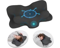 CHICASA Hoofdkussen Memory Foam - Orthopedisch Hoofdkussen voor Nekklachten - Ergonomisch - 5-Zone Ondersteuning - Dubbele Hoogte 8/12 cm - Traagschuim