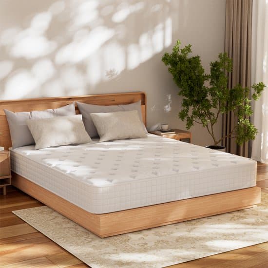 EARTHYHOME - Matras 140x200cm - Pocketveringmatras - 20cm Dik - Tweepersoonsmatrassen - 7-zone Ondersteuning - 8-laags gelaagde stof.