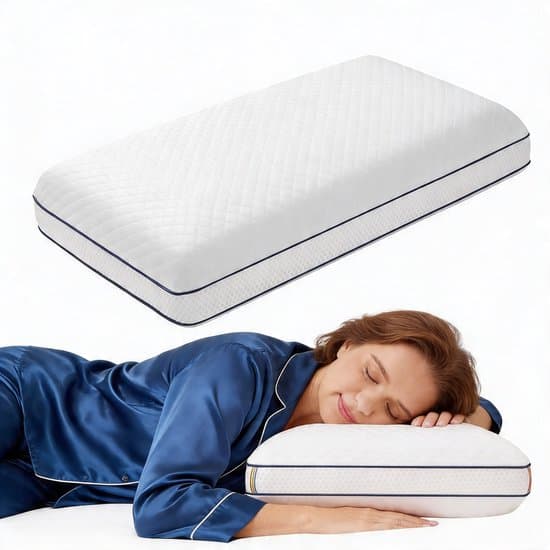 Hoofdkussen Nekklachten Ergonomisch Traagschuim Voor Optimale Ondersteuning - Ergonomisch Traagschuim Kussen Drukverlagend & Comfortabel - Slaapkussen Ademend & Vormvast – Geschikt Voor Rug en Zijslapers | Met Afneembare Hoes