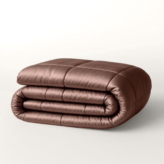 Y-NOT- Beautybed Satijn Taupe 200x200 - Dekbed Zonder Overtrek - Satijnen Dekbed - Wasbaar Hoesloos Dekbed - 30 dagen proefslapen - Bedrukt dekbed - Dekbed met vaste overtrek - All year winterdekbed & zomerdekbed