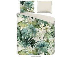 Pure dekbedovertrek groene bladeren - 2 persoons 200x200/220 cm - Groen - Microvezel