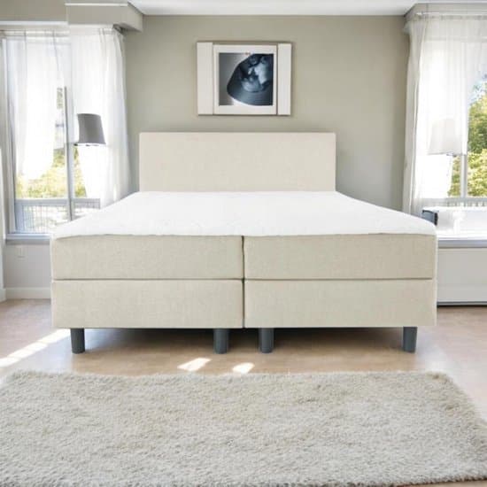 Boxspring Essential - 140x220 Compleet - Beige Glad - BG Homestyling