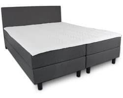 Boxspring Serenity - 160x200 Compleet - Antraciet Glad - AVV Matrassen