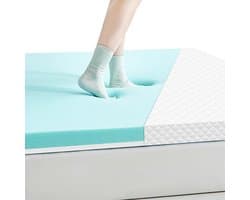 ROYGBIV - Topper 140x190 - Topdekmatras - Traagschuim Topper - Topmatras - (5cm Gel + 2cm Steun) – Dubbelzijdig, 0 Druk & Hypoallergeen, Ademend – Wasbare Hoes