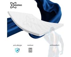 160 x 200 Topmatras Orthopedisch Luxe Topper Koudschuim 160x200 - Hybride 12cm dik - Bamboo Tijk Extra Ventilerend Gemiddeld
